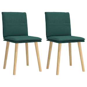 Jedilni stoli 2 kosa temno zeleno blago