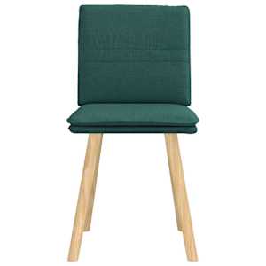 Jídelní židle 4 ks tmavě zelené textil - obrázek 4