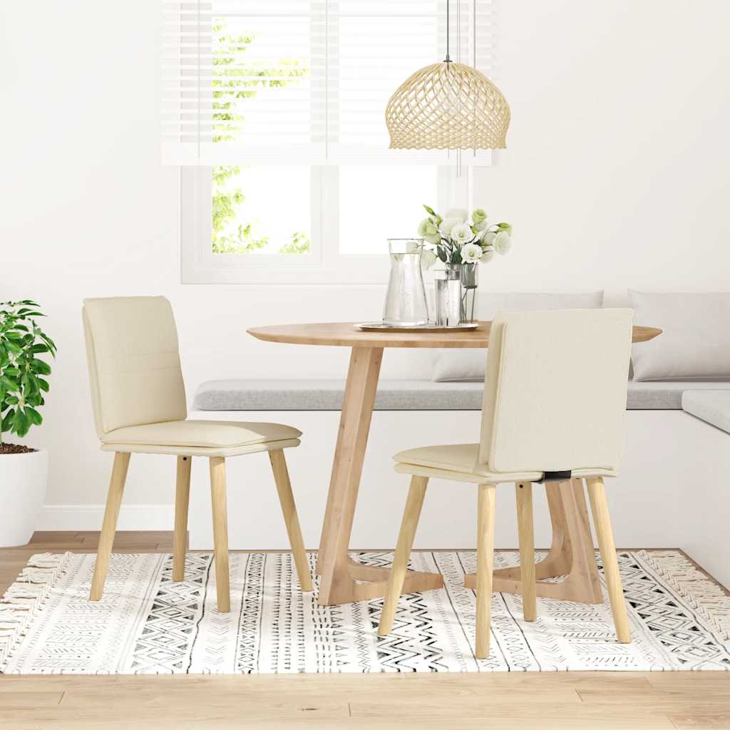 vidaXL Eetkamerstoelen 2 st linnen afbeelding