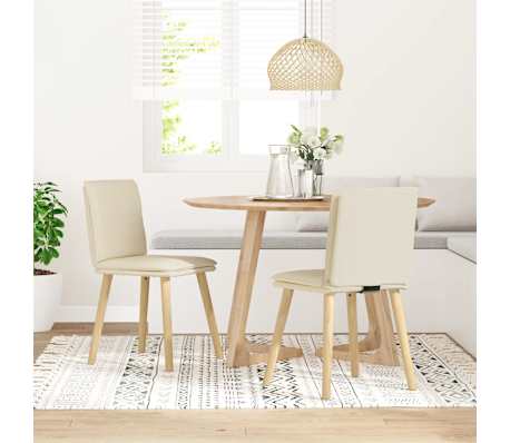vidaXL Sillas de comedor 2 unidades lino