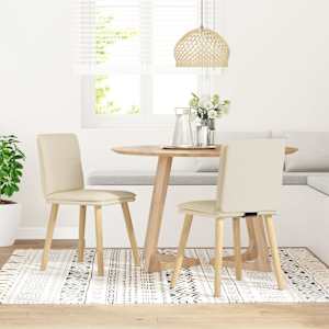 vidaXL Sillas de comedor 2 unidades lino