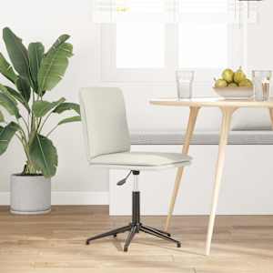 vidaXL Cadeira de jantar veludo cor creme