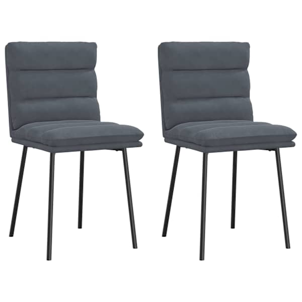 vidaXL s&ouml;&ouml;gitoolid 2 tk, tumehall, samet