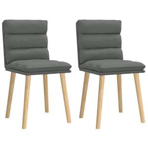 Jedilni stoli 2 kosa temno sivo blago