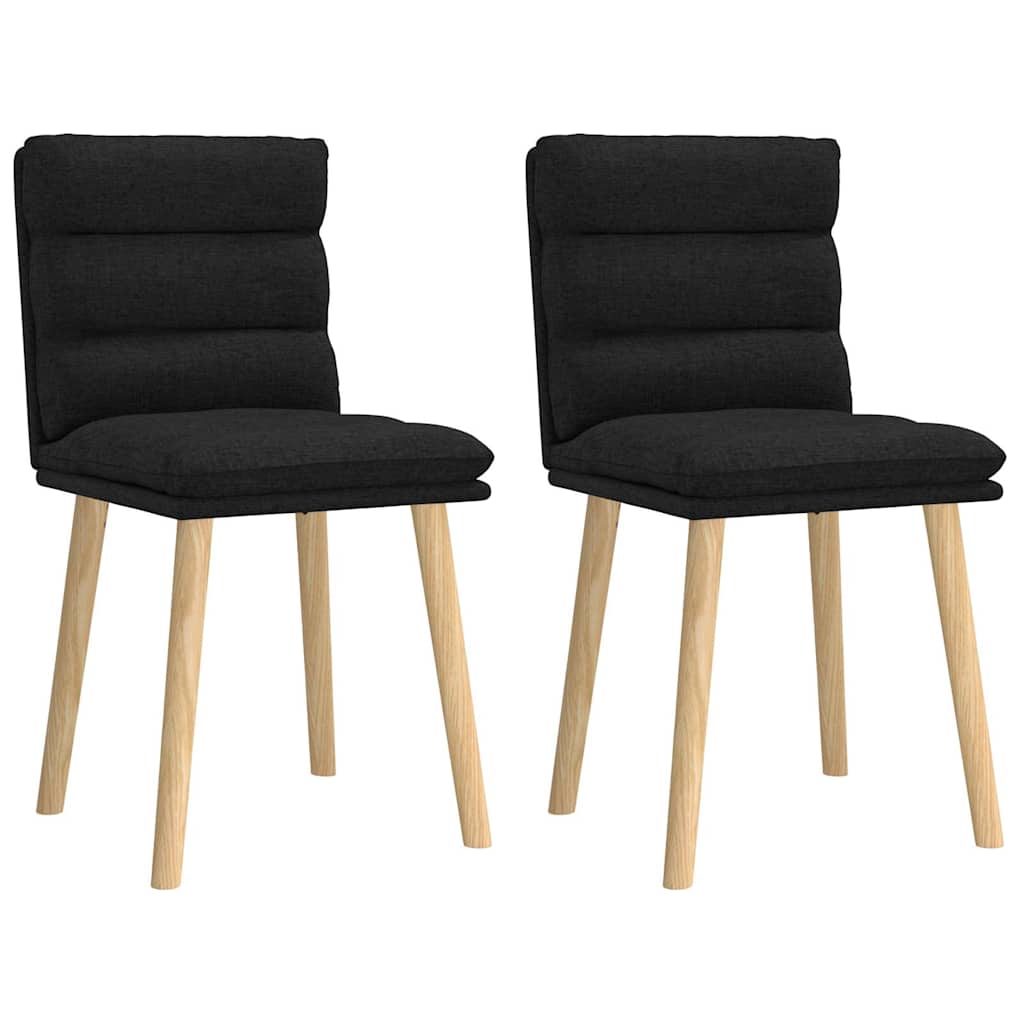 vidaXL Scaune de bucătărie, 2 buc. negru, textil