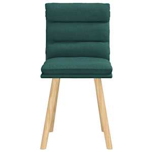 Jídelní židle 4 ks tmavě zelené textil - obrázek 4