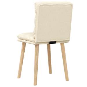 Jídelní židle 2 ks krémové textil - obrázek 6