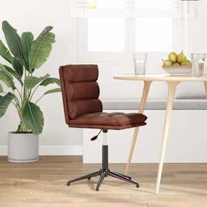 vidaXL Esszimmerstuhl Gl&auml;nzendes Braunes Kunstleder