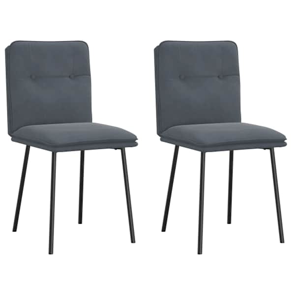 vidaXL s&ouml;&ouml;gitoolid 2 tk, tumehall, samet