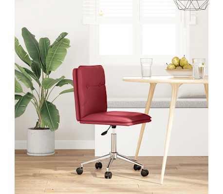 vidaXL Esszimmerstuhl Weinrot Kunstleder