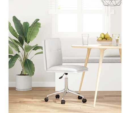 vidaXL Cadeira de jantar couro artificial branco