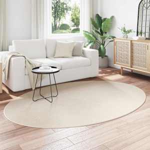 Kusové koberce Oválný HUARTE Béžová 160 x 230 cm 100% polyester - obrázek 3