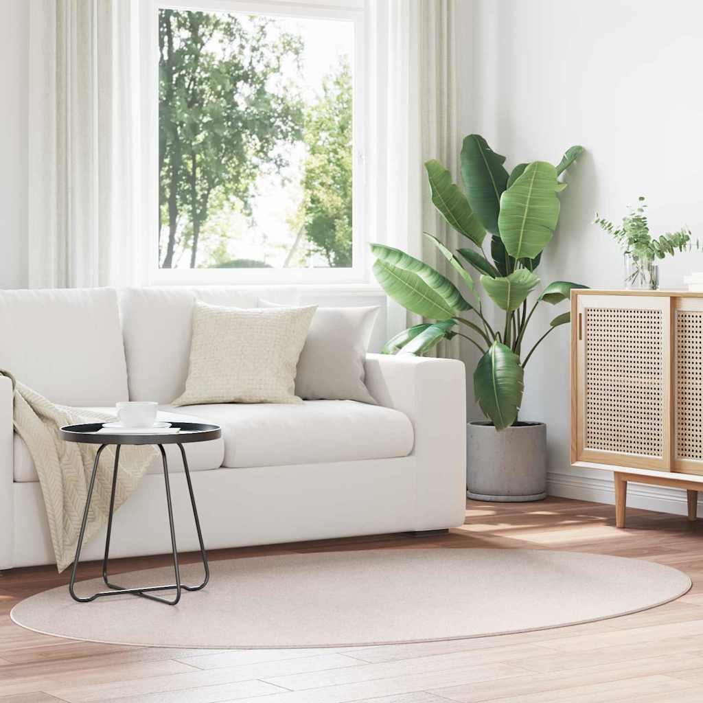 Килим vidaXL ""HUARTE"" Пясъчен 120x170 см Овален