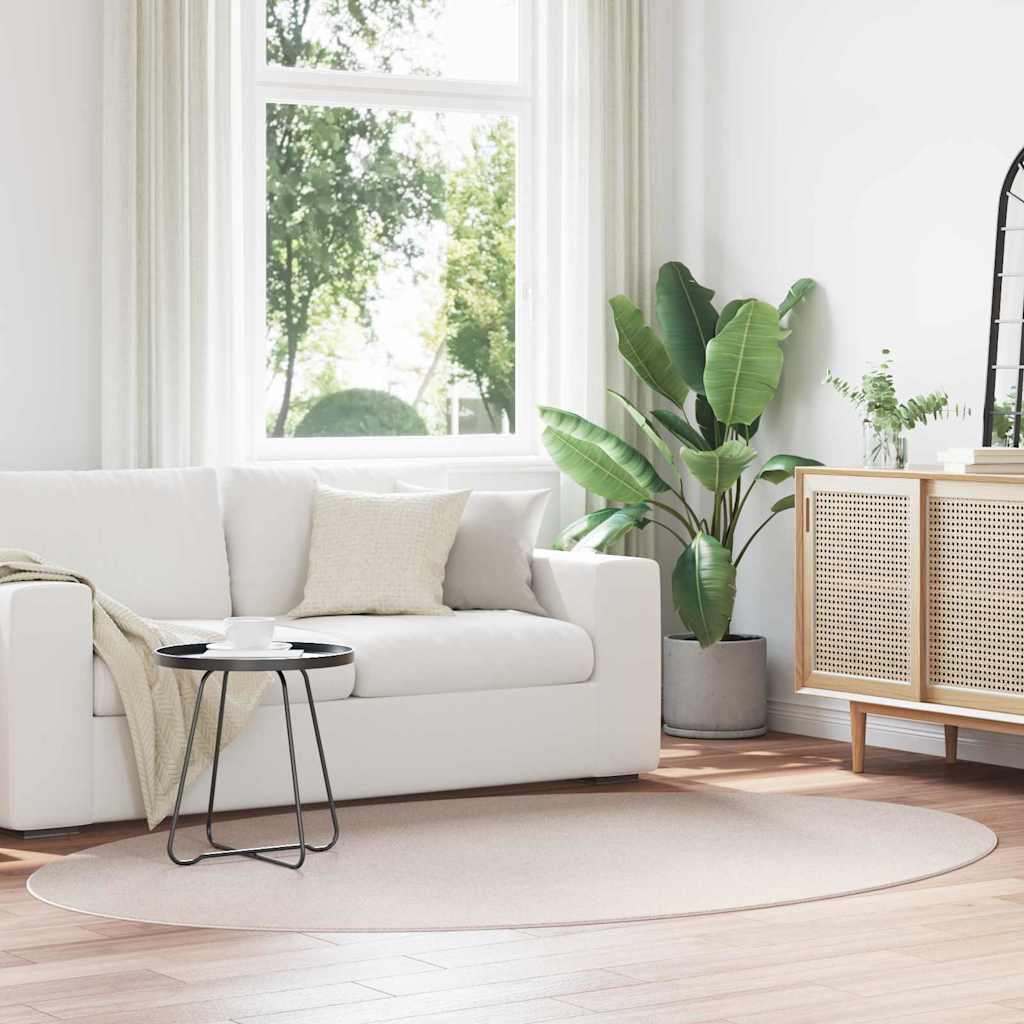 Килим vidaXL ""HUARTE"" Песъчен 160x230 см Овален