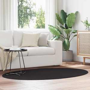 Kusové koberce Oválný HUARTE Černá 120 x 170 cm 100% polyester - obrázek 1