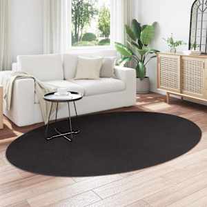 Kusové koberce Oválný HUARTE Černá 160 x 230 cm 100% polyester - obrázek 3