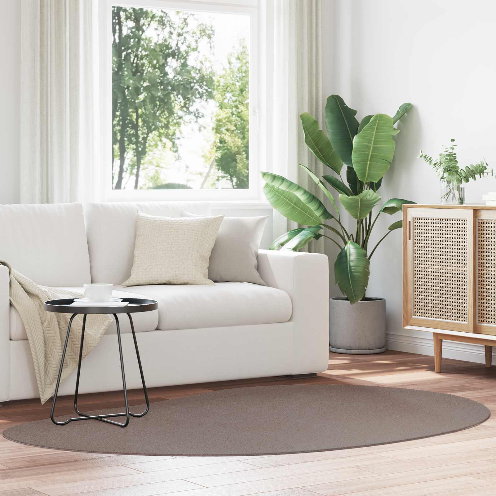 vidaXL Covoare de zonă HUARTE Nisipiu 140 x 200 cm Poliester