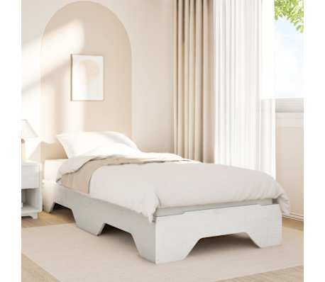 vidaXL Giroletto senza Materasso Impilabile Bianco 90x200 cm Legno