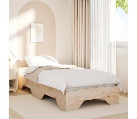 vidaXL Giroletto senza Materasso Impilabile 80x200 cm Legno Massello