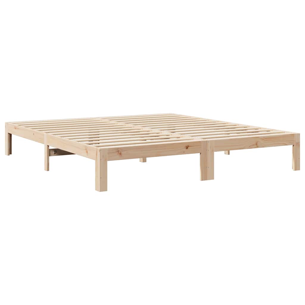 vidaXL tömör fenyőfa ágy matrac nélkül 160 x 200 cm