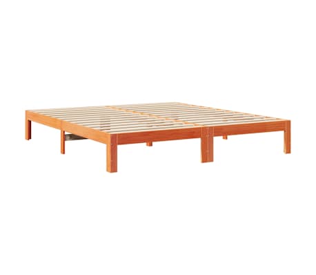 vidaXL Cadre de lit sans matelas cire marron 180x200cm bois pin massif