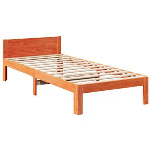 Postel bez matrace voskově hnědá 80 x 200 cm masivní borovice - obrázek 3