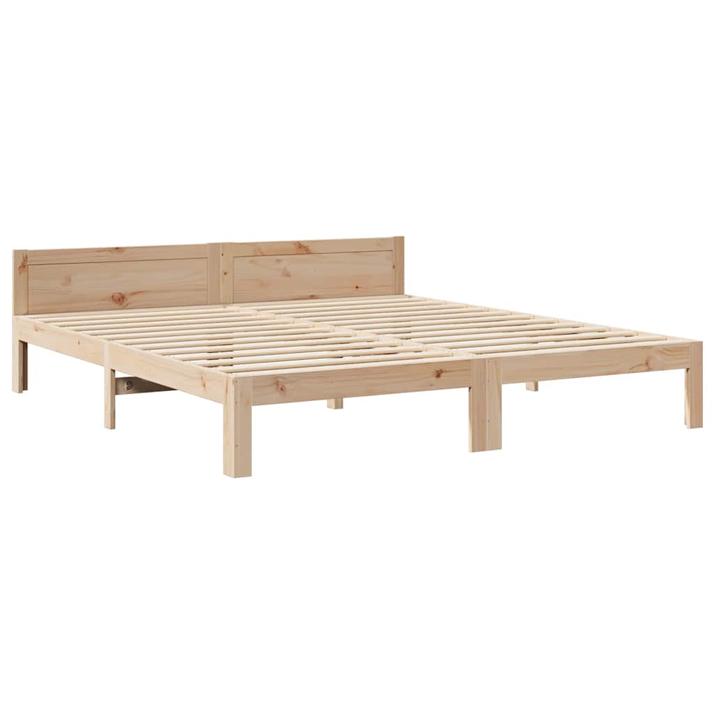vidaXL tömör fenyőfa ágy matrac nélkül 160 x 200 cm