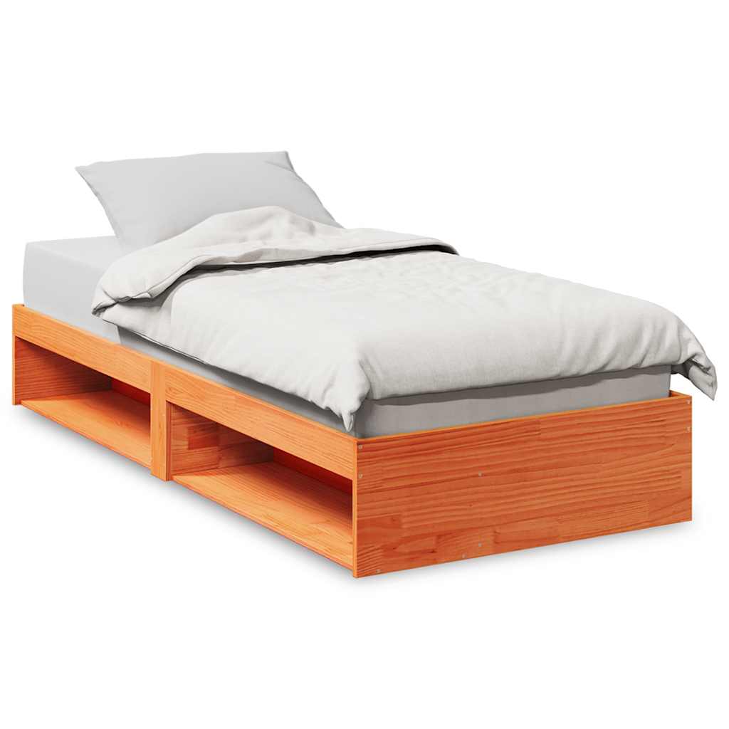 vidaXL Bedbank zonder matras wasbruin 100x200 cm massief grenenhout bruin, foto 3