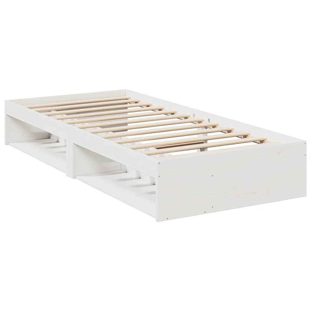 vidaXL Slaapbank zonder matras 80x200 cm massief grenenhout wit afbeelding