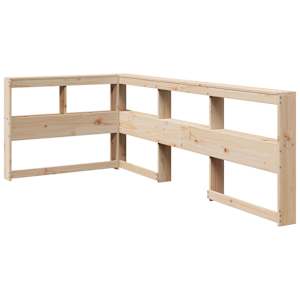 Regálová knihovna ve tvaru L 75 cm masivní borové dřevo - obrázek 2