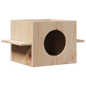 Kočičí domeček 51x35x30 cm masivní borové dřevo - obrázek 1