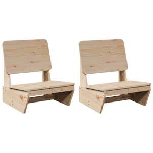 Zahradní židle 2 ks 60x64x70,5 cm masivní borové dřevo - obrázek 2