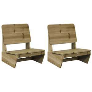 Zahradní židle 2 ks 60x64x70,5 cm impregnované borové dřevo - obrázek 2