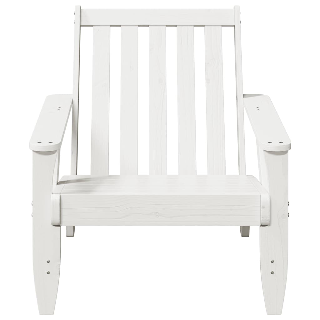 vidaXL záhradná stolička Adirondack biela 75x77x77 cm masívna borovica
