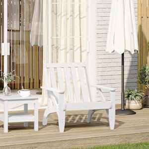 Garden Adirondack Chair White 75x77x77 cm masivni les bor