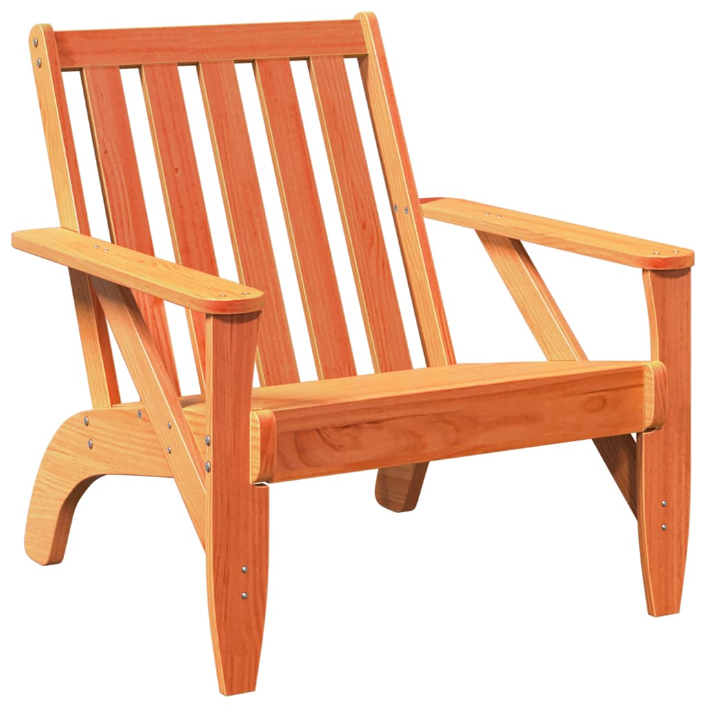 vidaXL Garden Adirondack Chair Wax Brown masivni les borovega lesa