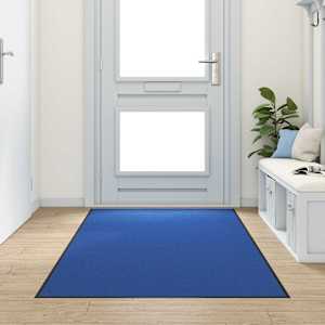 Doormat Drugo Modra in črna 120 x 250 cm Poliamid in PVC