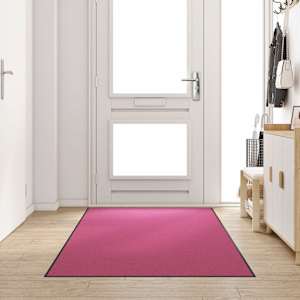 Doormat Drugo Roza in črna 120 x 250 cm Poliamid in PVC