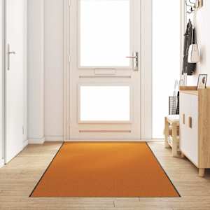 Doormat Drugo Oranžna in Črna 120 x 350 cm Poliamid in PVC