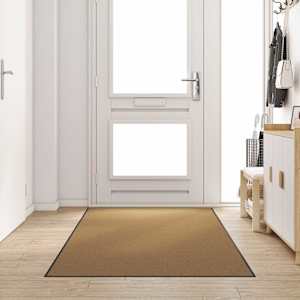 Doormat Drugo Krema in črna 120 x 300 cm Poliamid in PVC