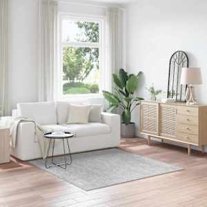 Antiskluzna Shaggy Preproga Siva 160 x 160 cm PP