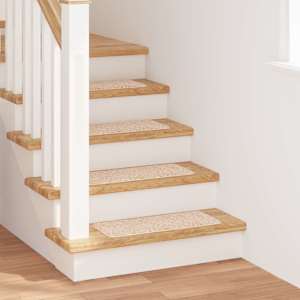 Podloge proti zdrsu za stopnice 15 kos 60 x 25 cm krema PP