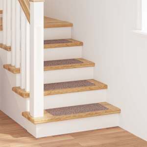 Podloge proti zdrsu za stopnice 15 pcs Svetlo rjava 60 x 25 cm