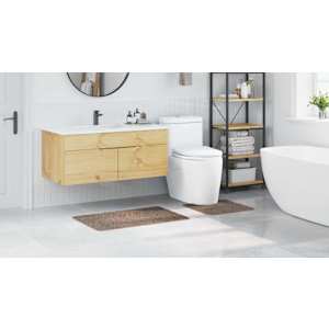 Set protidrsnih kopalnih preprog 2 pcs Rjava PP - slika 4