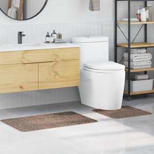 Set protidrsnih kopalnih preprog 2 pcs Rjava PP