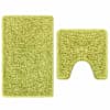 vidaXL Libisemiskindel vannimatti komplekt 2 tk Roheline 50 x 50 cm PP