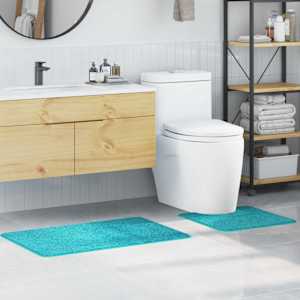 Set protidrsnih kopalnih preprog 2 pcs Turkizna PP