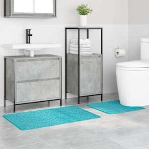 Set protidrsnih kopalnih preprog 2 pcs Turkizna PP - slika 3