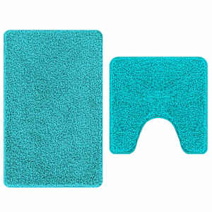 vidaXL Libisemiskindel vannimatti komplekt 2 tk T&uuml;rkiis 50 x 50 cm PP