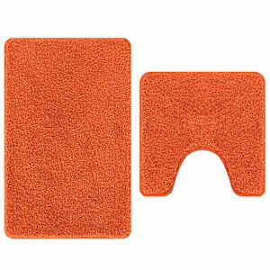 vidaXL Libisemiskindel vannimatti komplekt 2 tk Oranž 50 x 50 cm PP